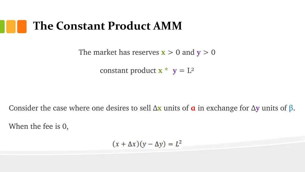 the constant product amm 1