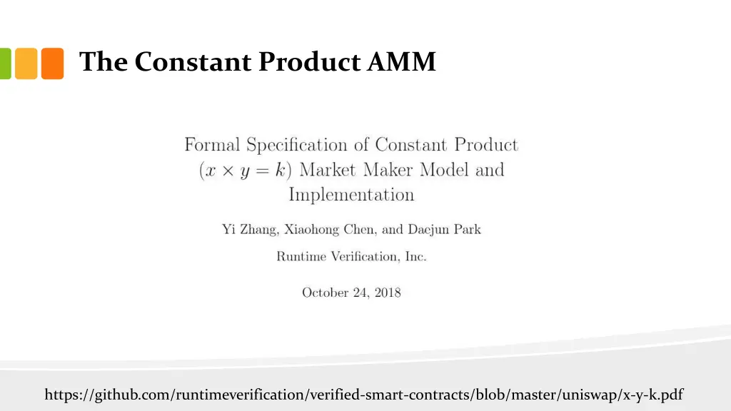 the constant product amm 3