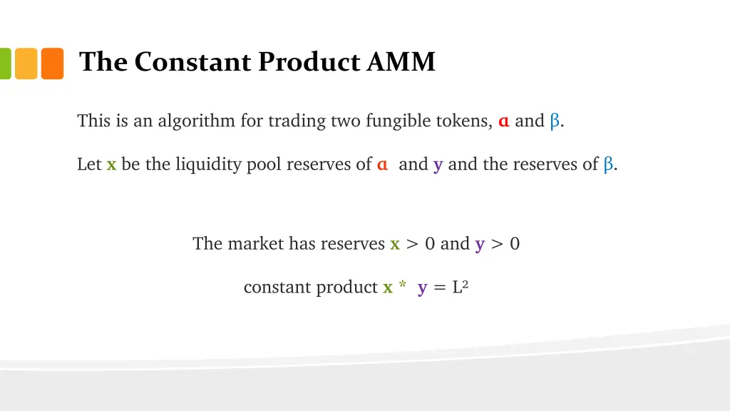 the constant product amm