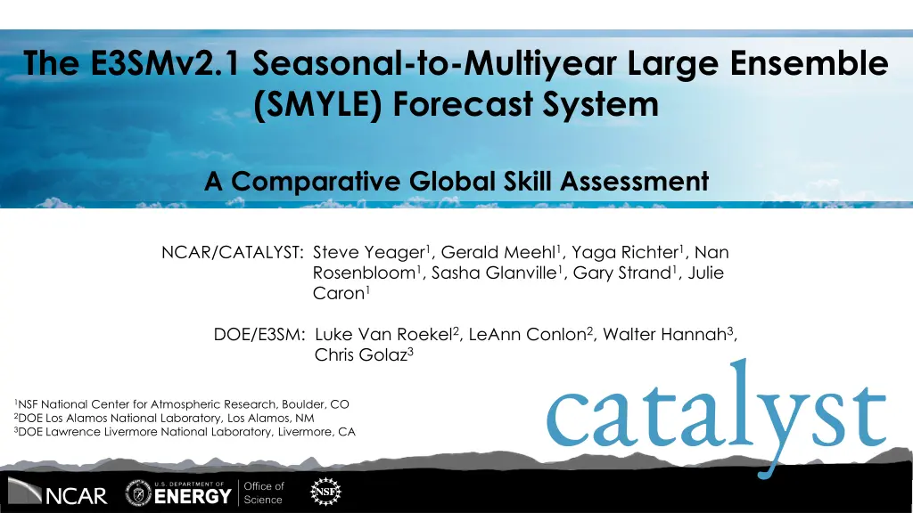 the e3smv2 1 seasonal to multiyear large ensemble