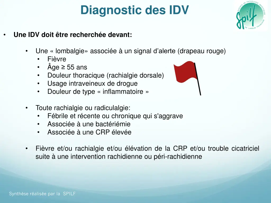 diagnostic des idv