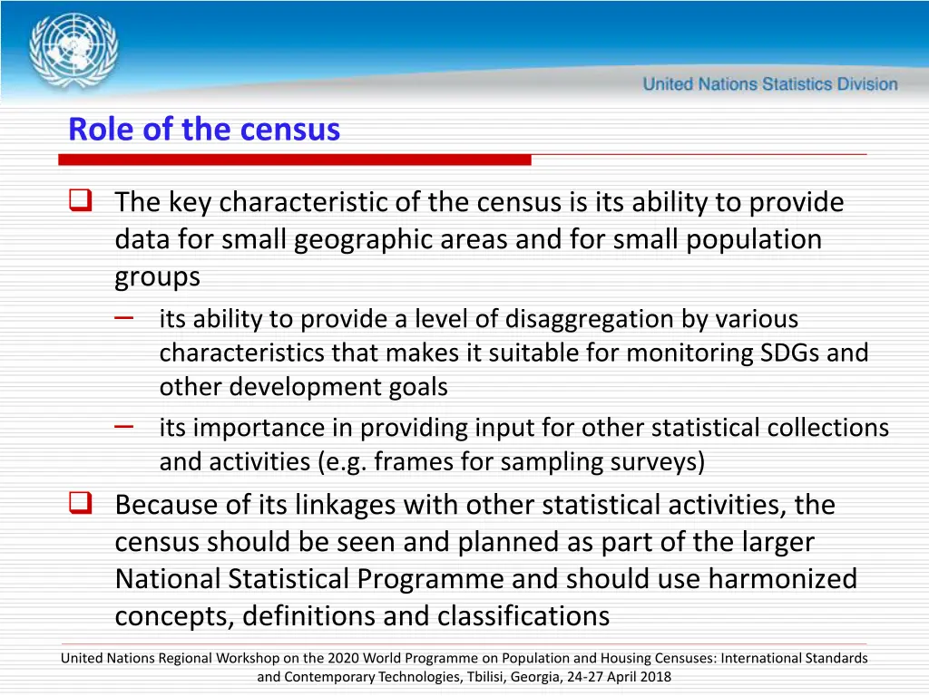 role of the census
