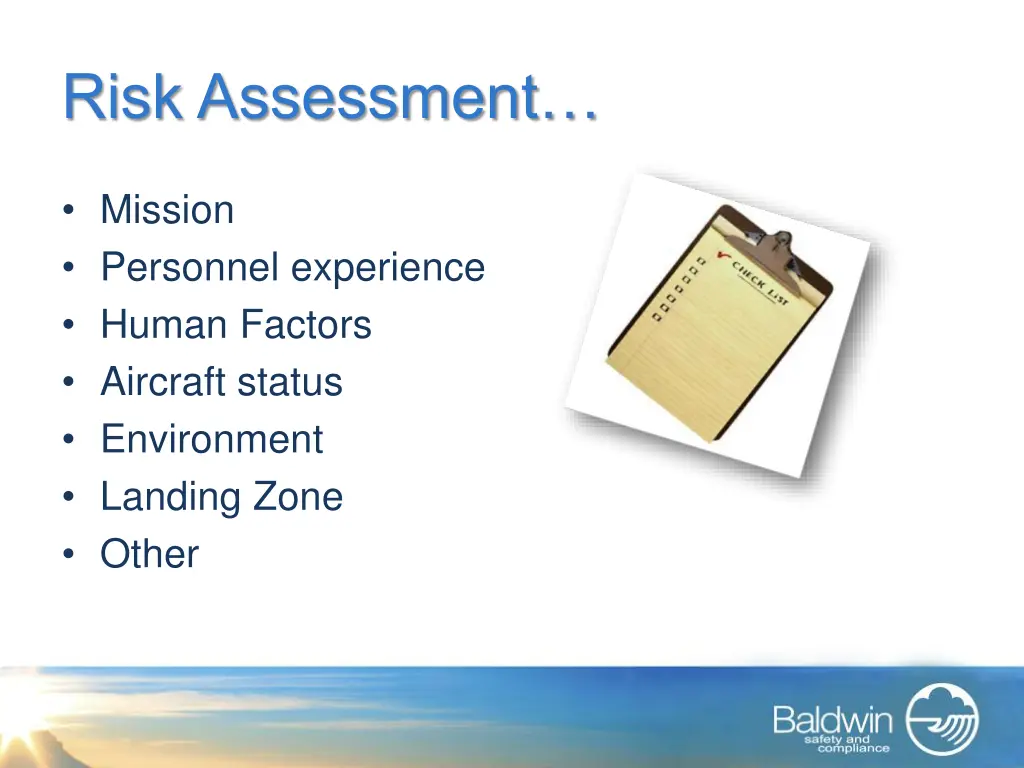 risk assessment