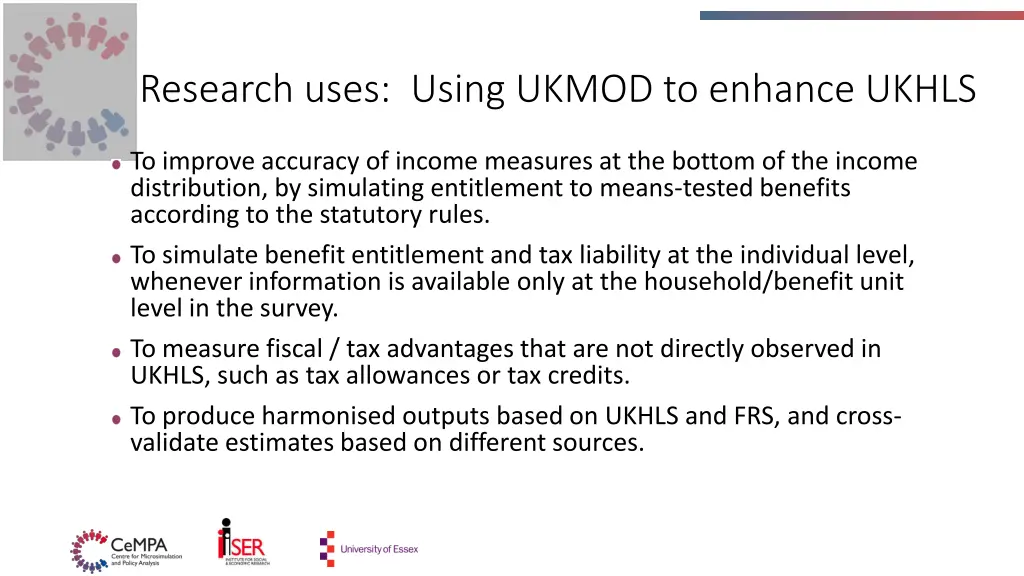 research uses using ukmod to enhance ukhls