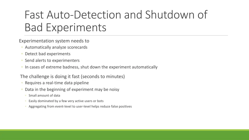 fast auto detection and shutdown