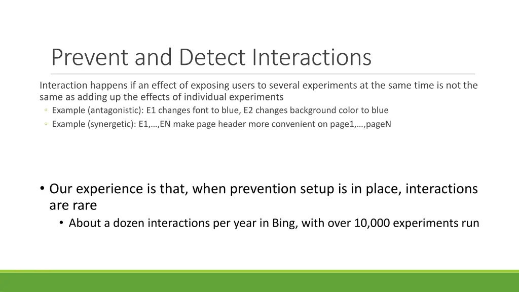 prevent and detect interactions 1