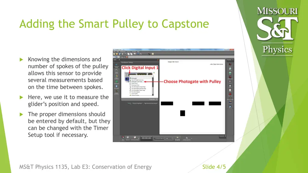 adding the smart pulley to capstone