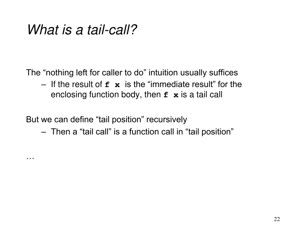 what is a tail call
