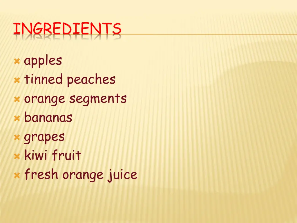 ingredients
