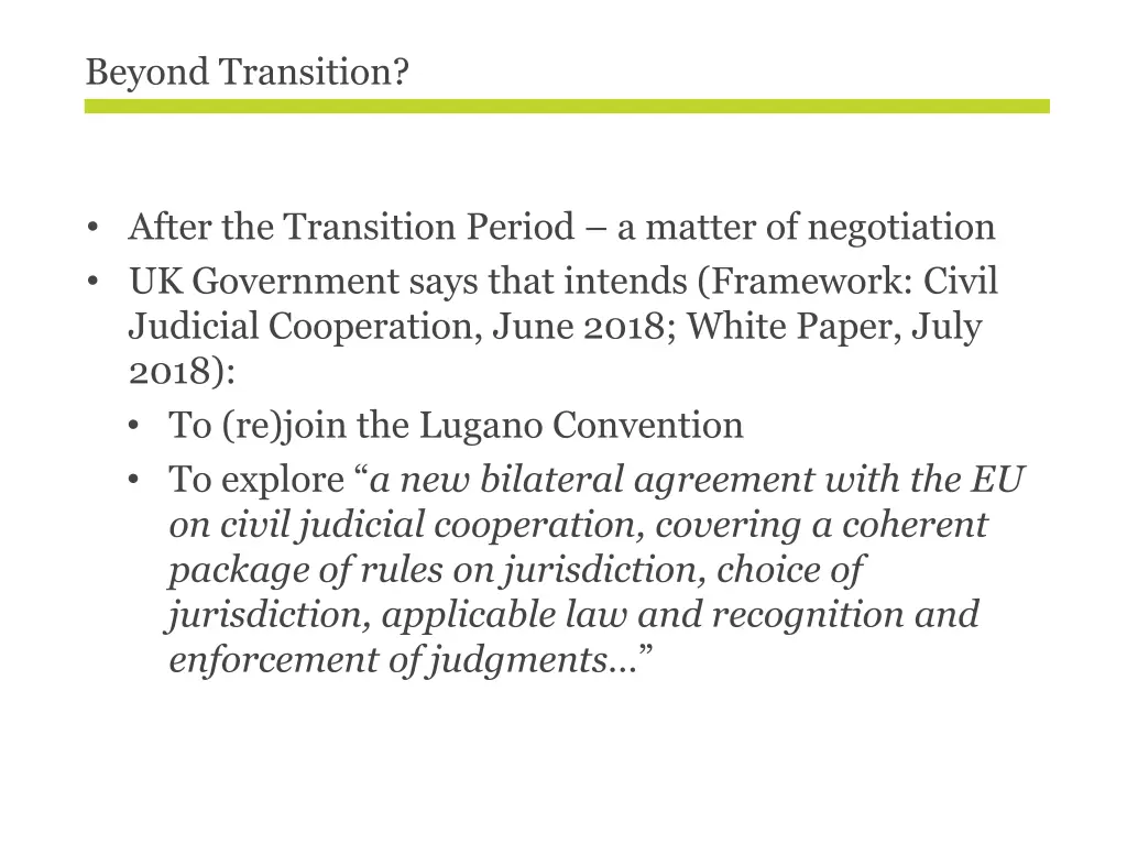 beyond transition