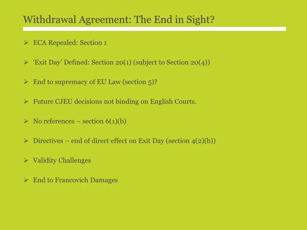 withdrawal agreement the end in sight