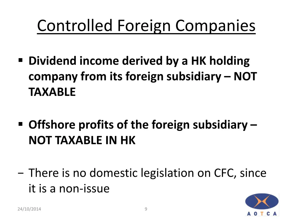 controlled foreign companies