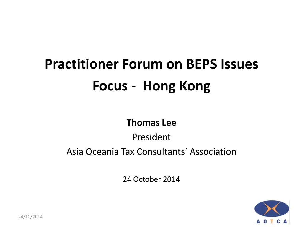 practitioner forum on beps issues focus hong kong