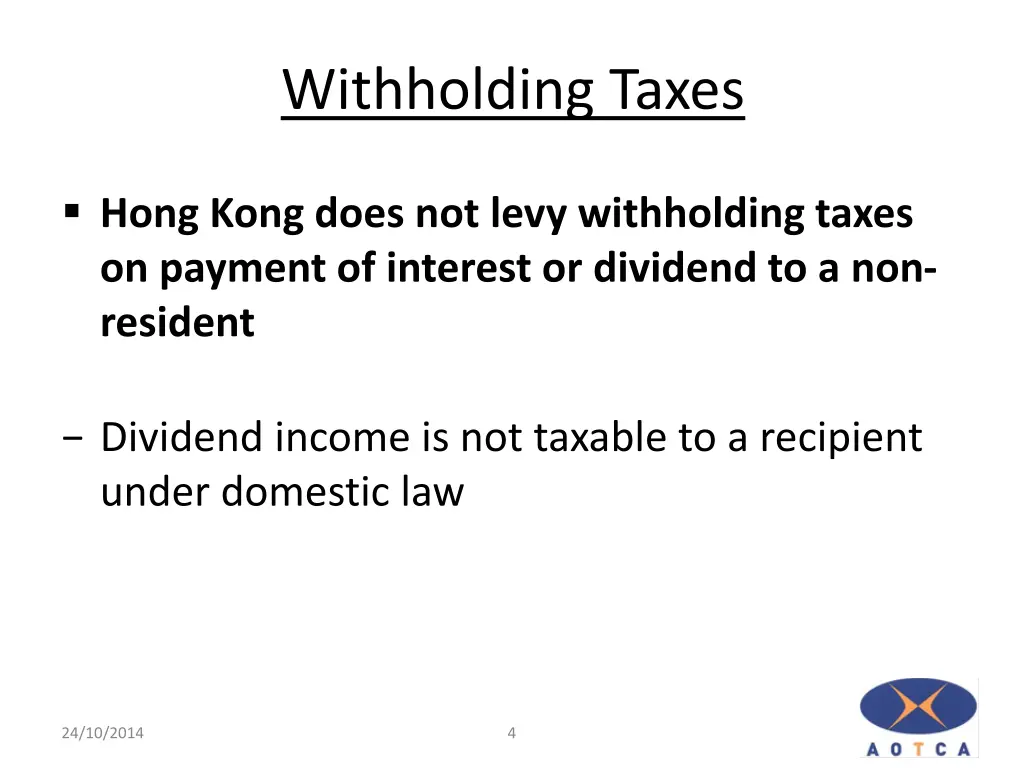 withholding taxes