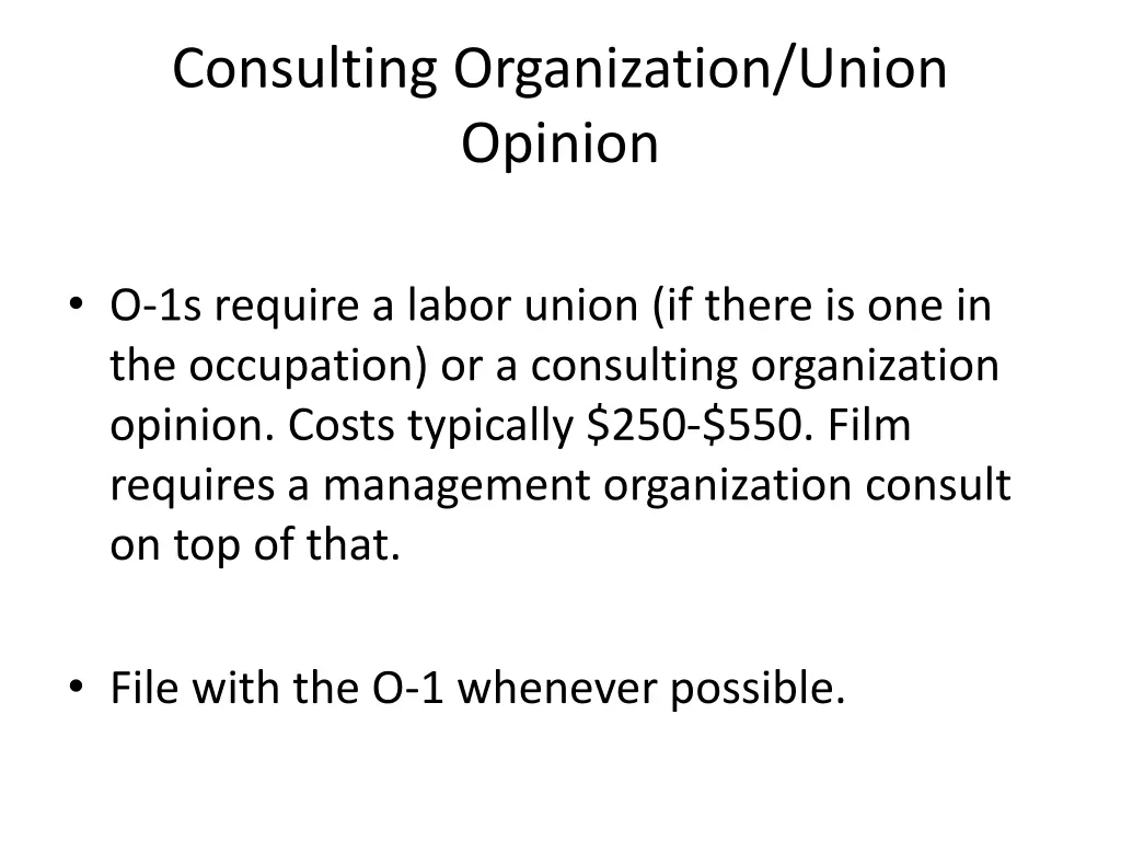 consulting organization union opinion