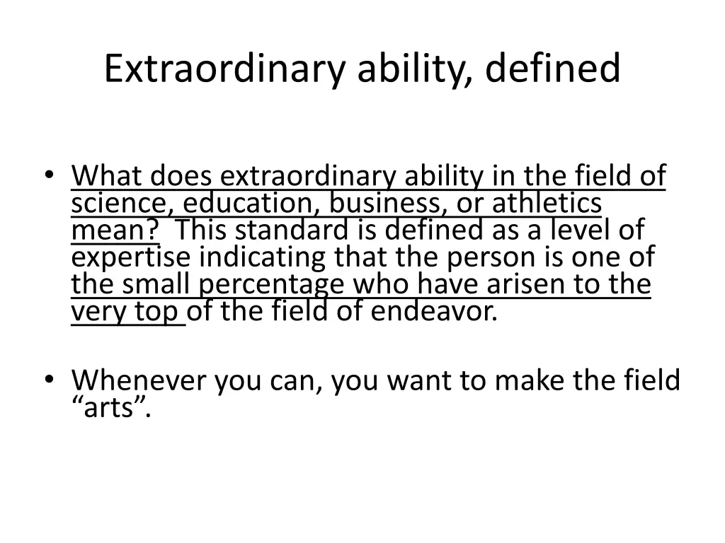 extraordinary ability defined 1