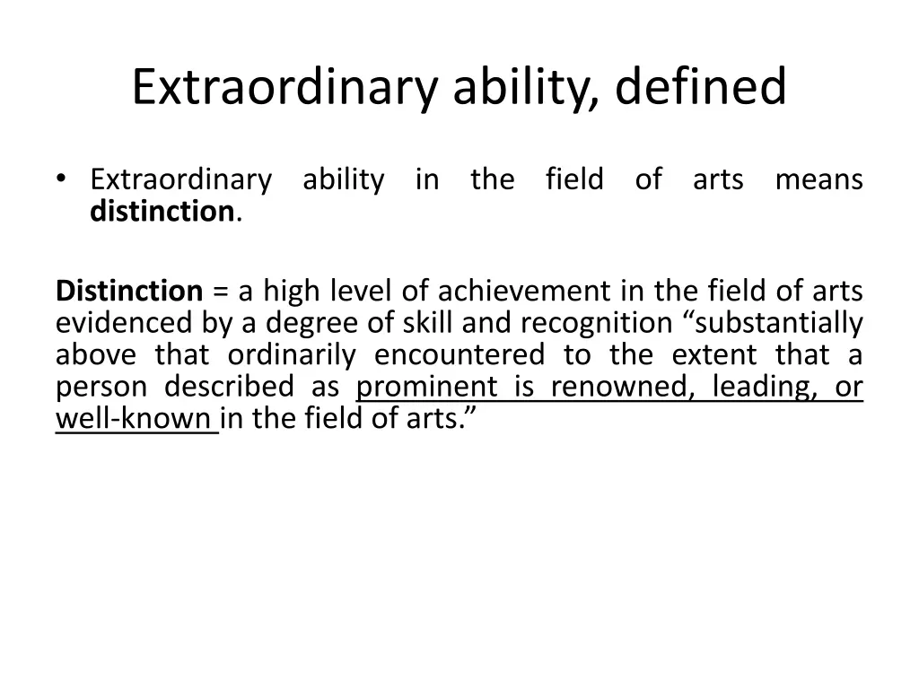 extraordinary ability defined