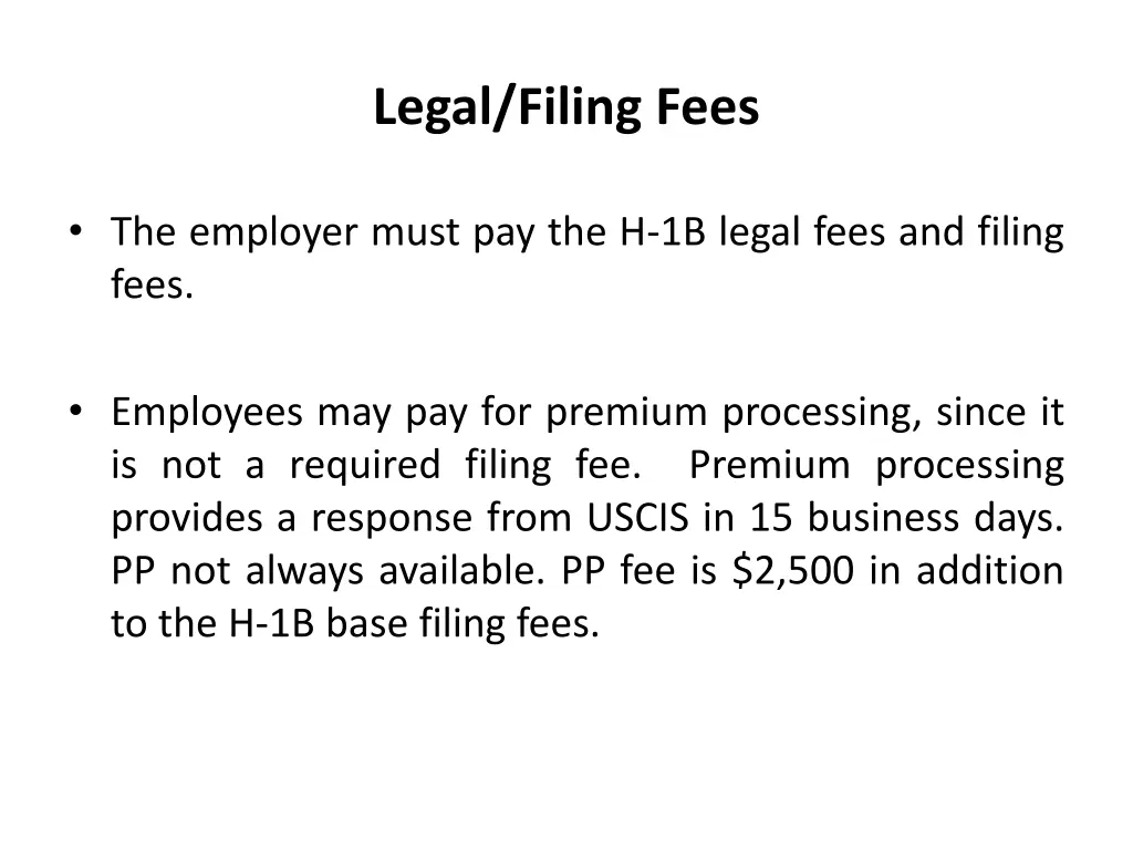 legal filing fees