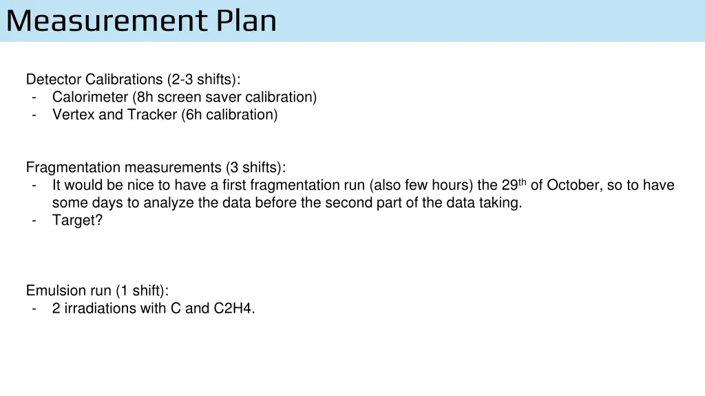 measurement plan