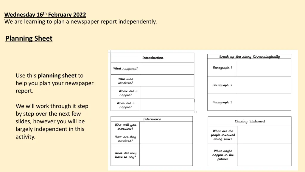 wednesday 16 th february 2022 we are learning 4