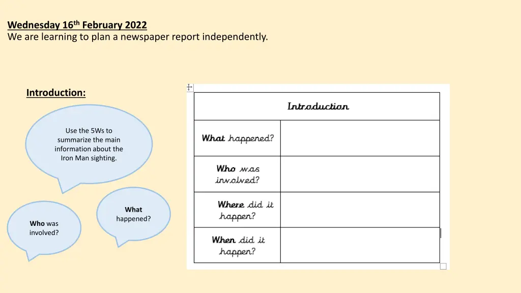 wednesday 16 th february 2022 we are learning 5