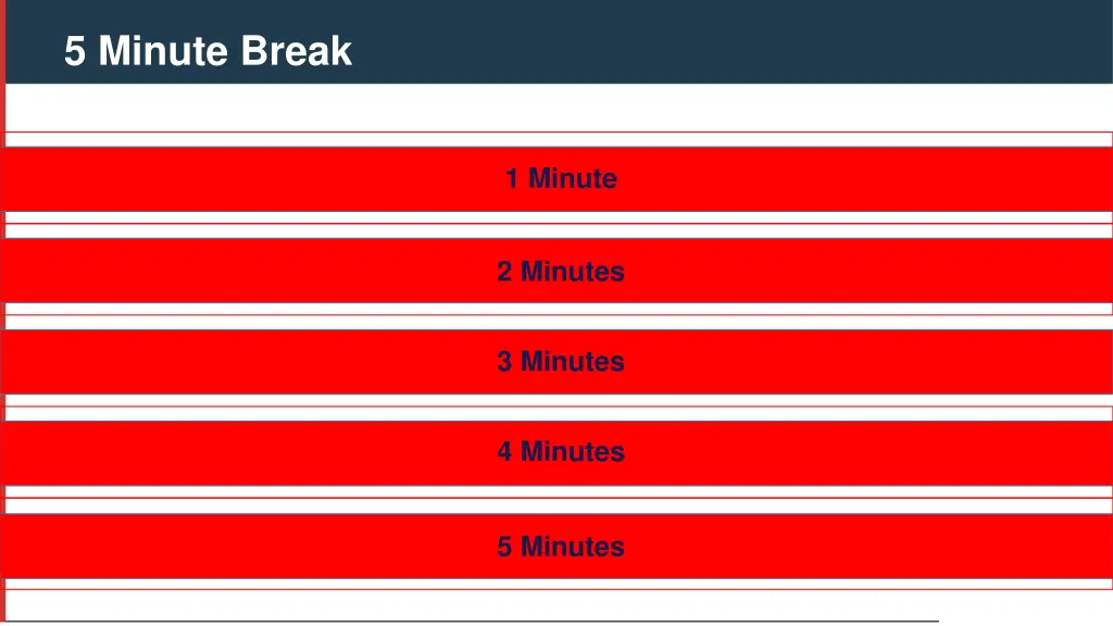 5 minute break