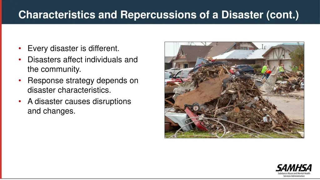 characteristics and repercussions of a disaster 1