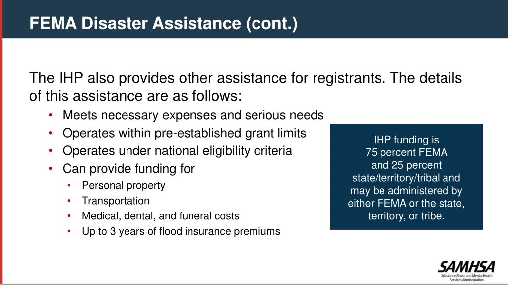 fema disaster assistance cont 4