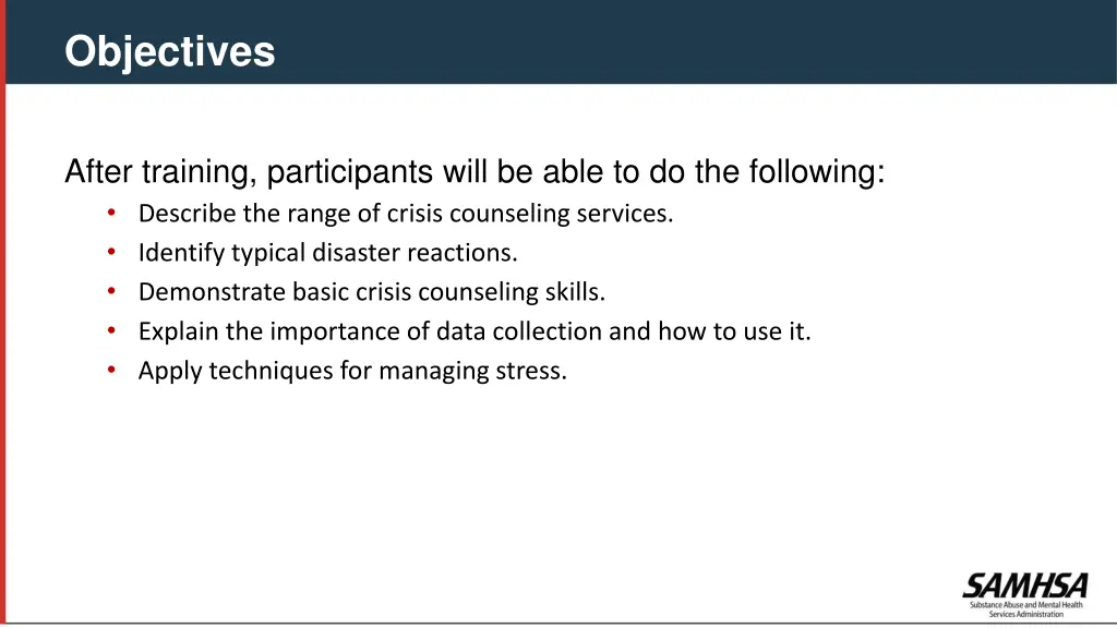 objectives