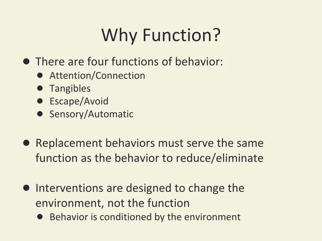 why function
