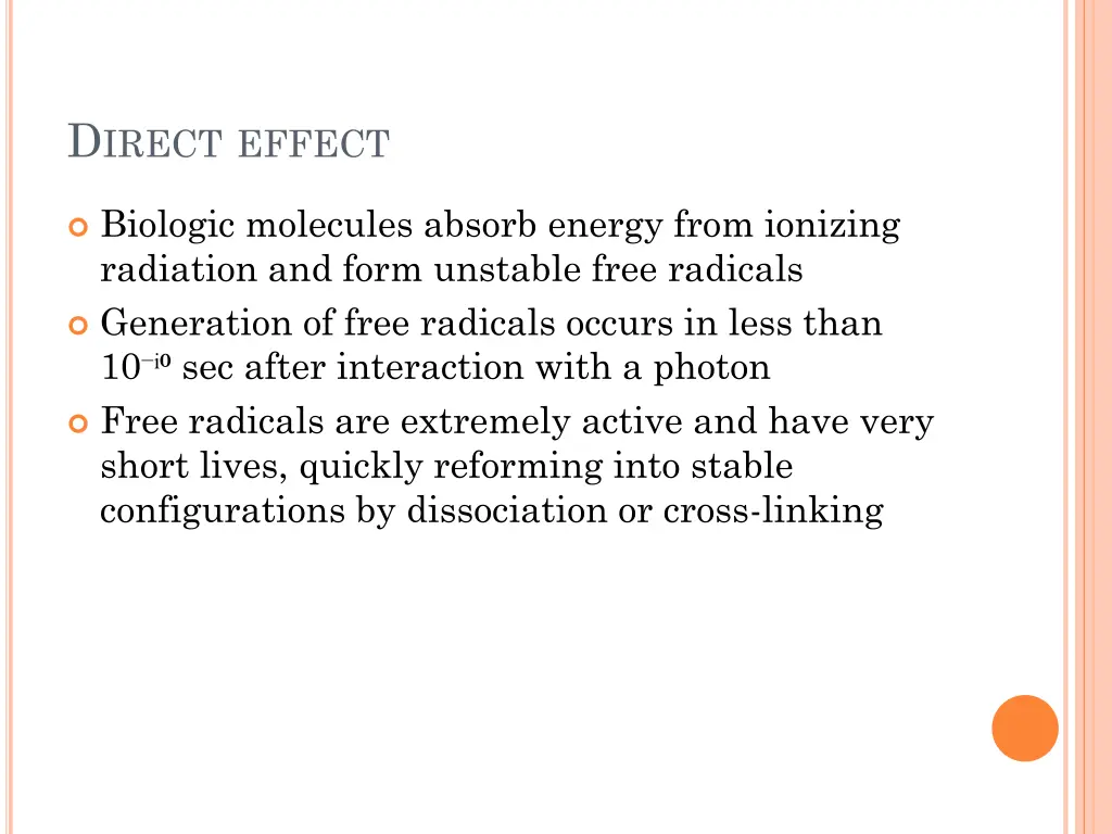 d irect effect