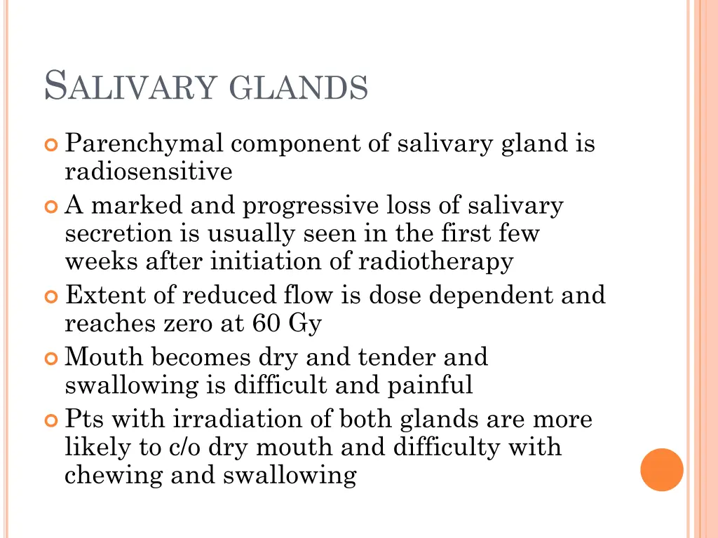 s alivary glands