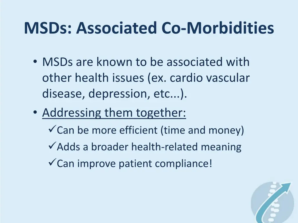 msds associated co morbidities