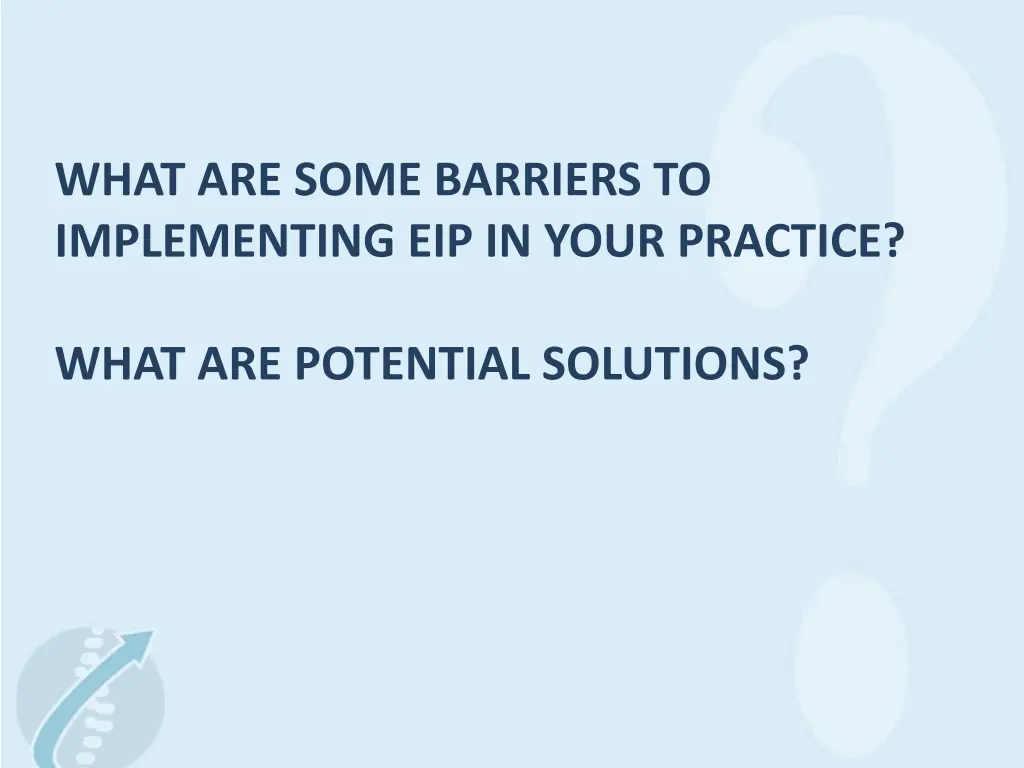 what are some barriers to implementing