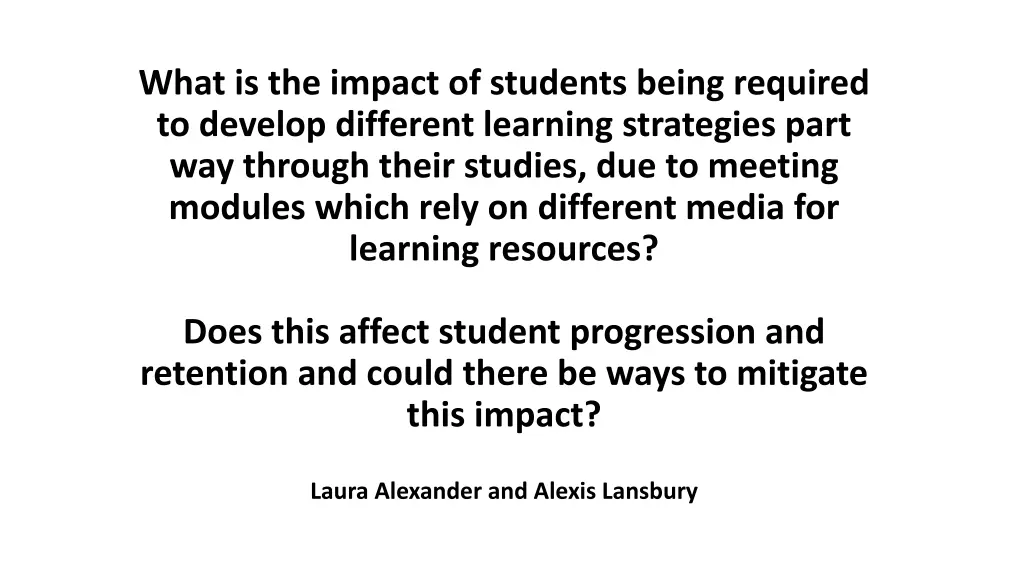 what is the impact of students being required