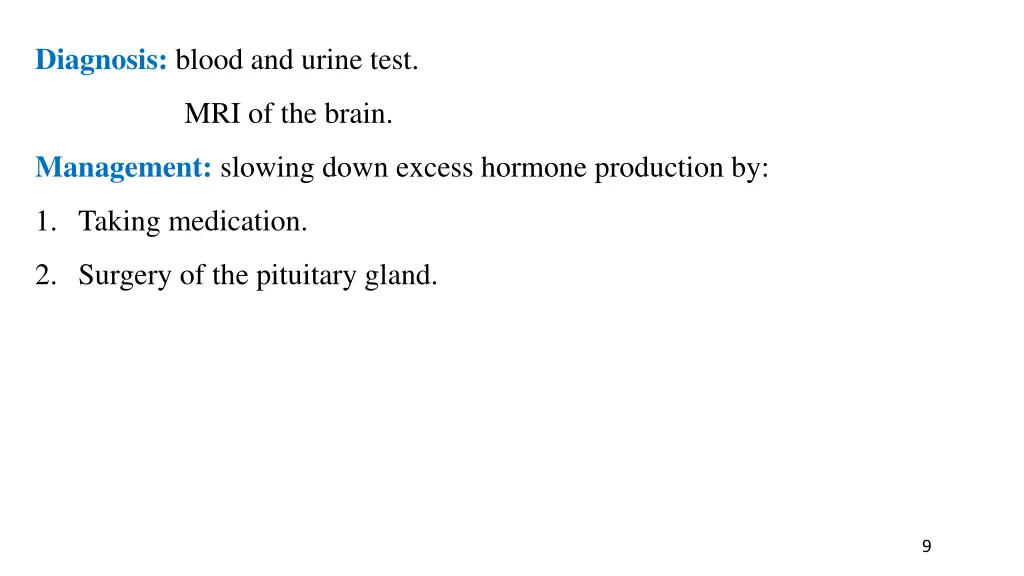 diagnosis blood and urine test