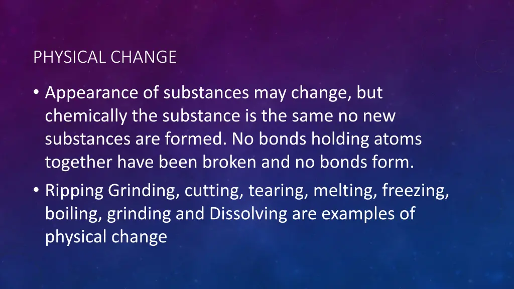 physical change