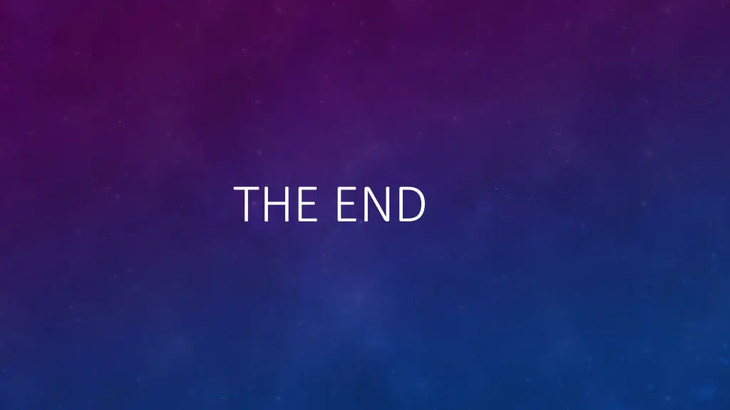the end