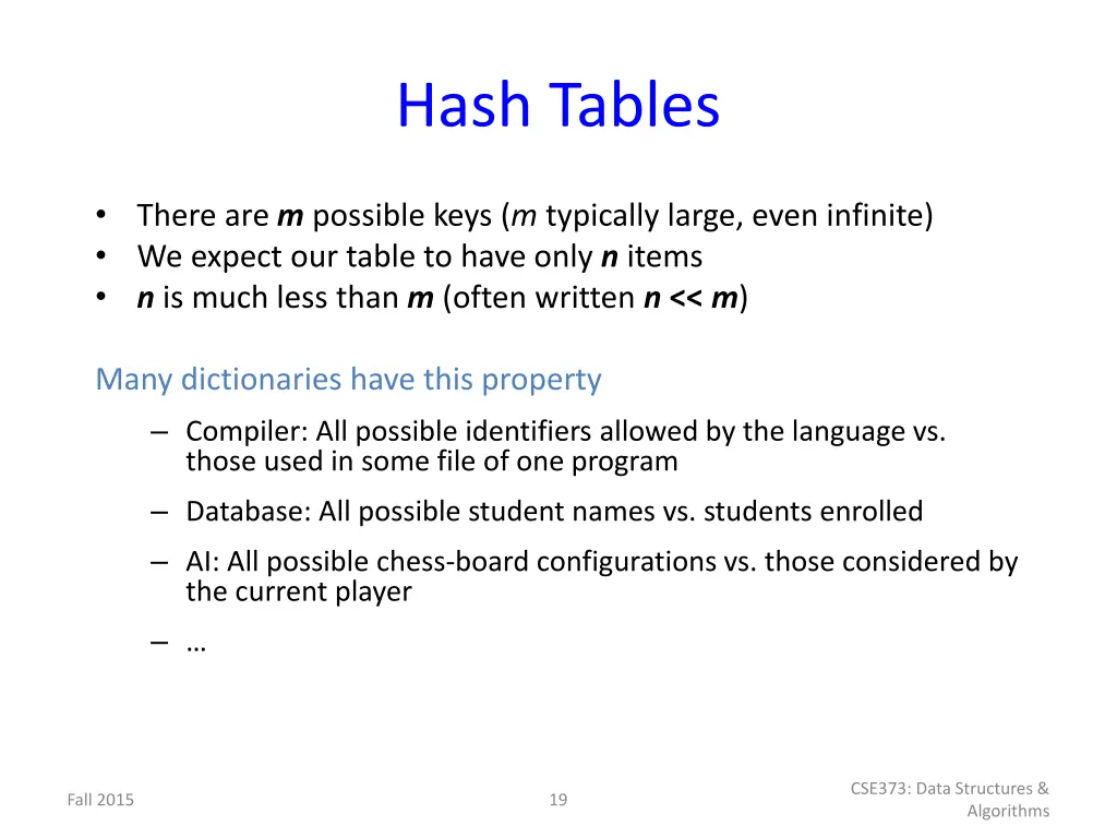 hash tables 1