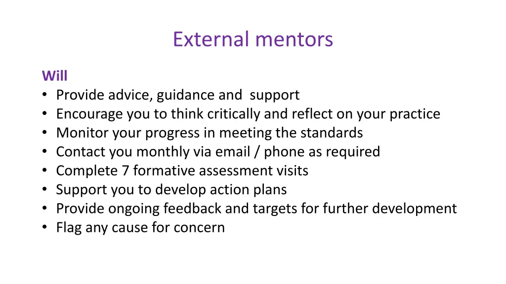 external mentors