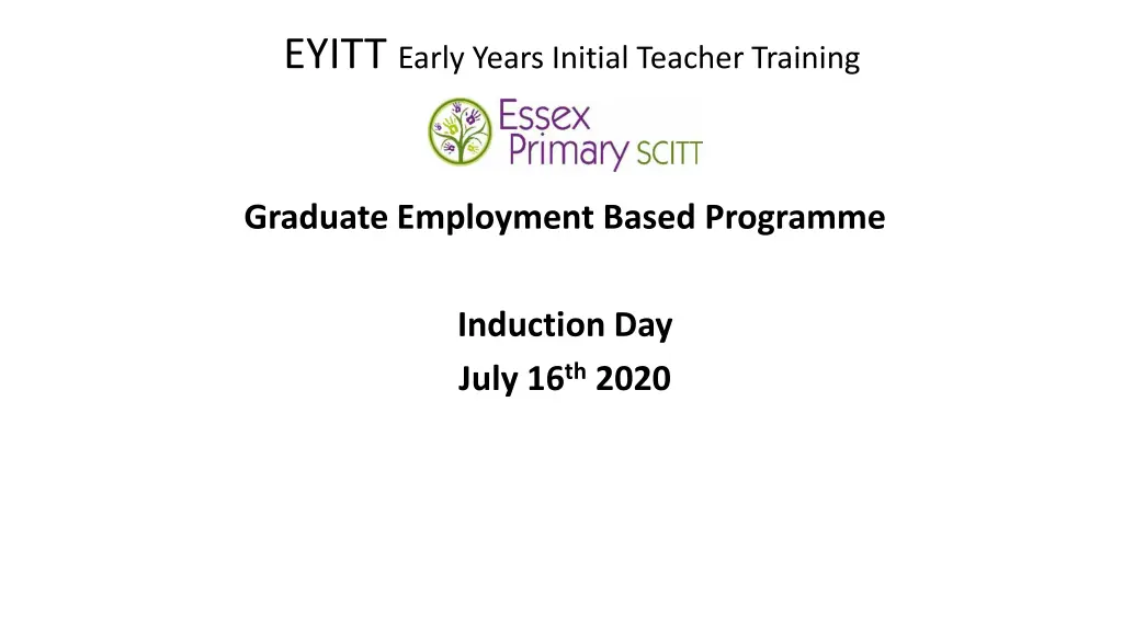 eyitt early years initial teacher training