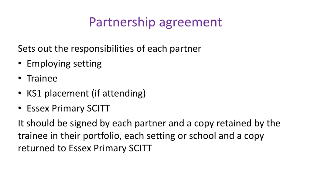partnership agreement