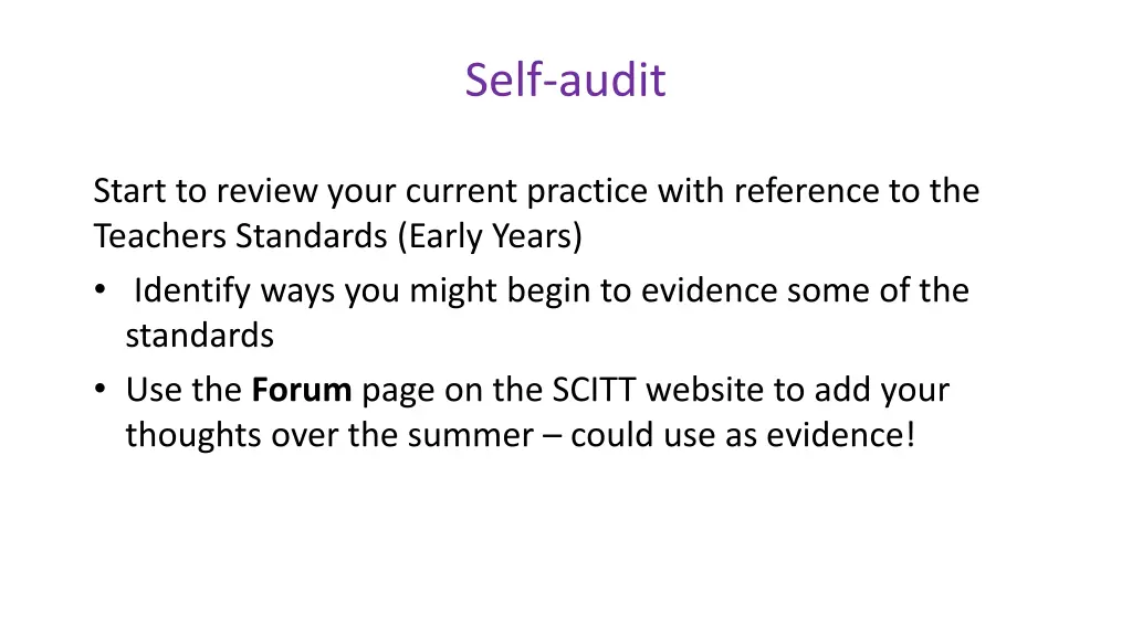self audit