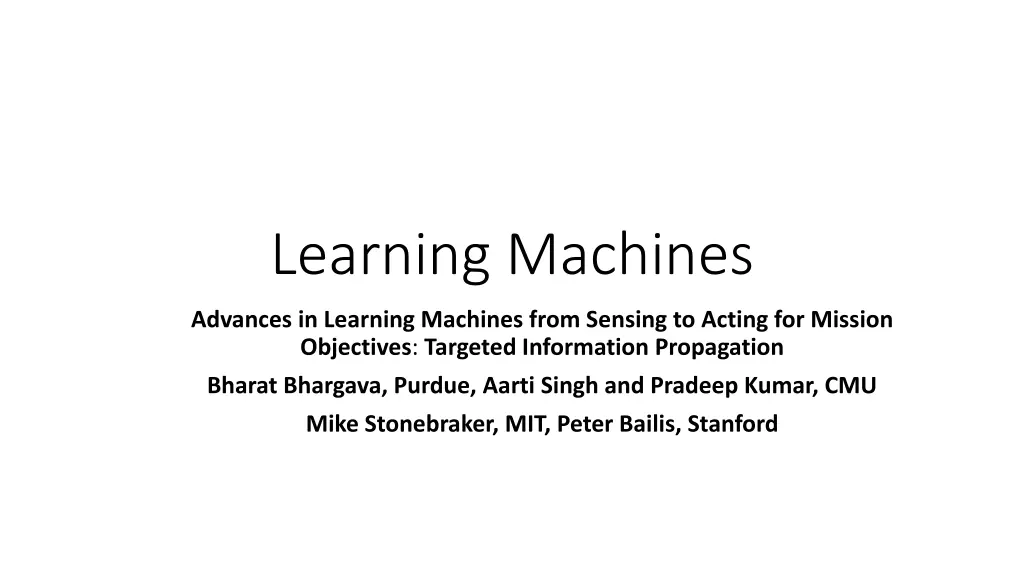 learning machines