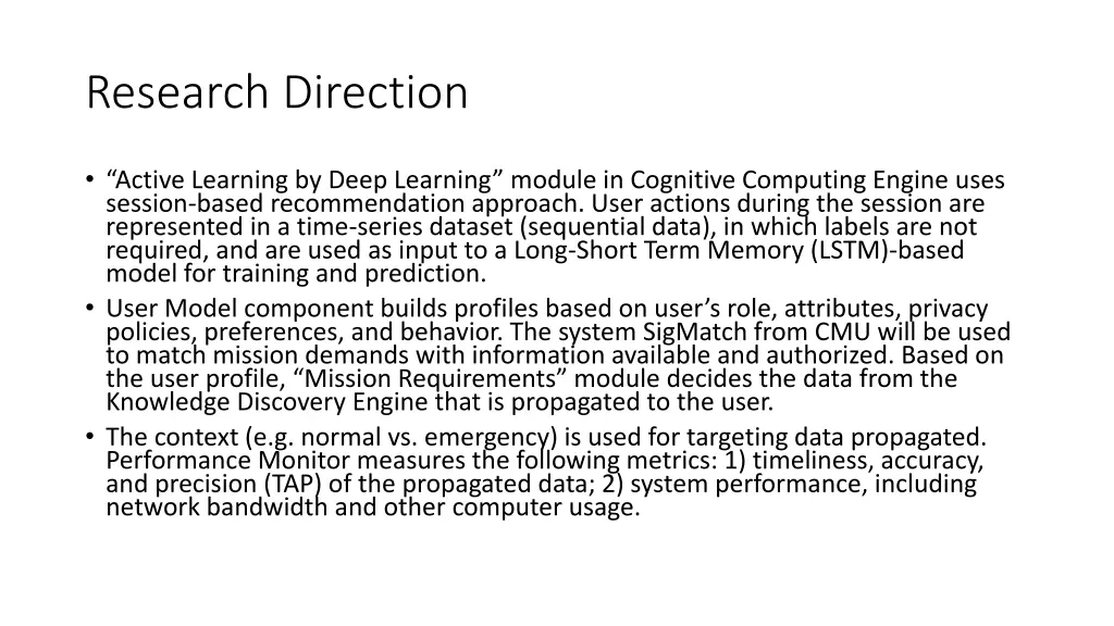 research direction