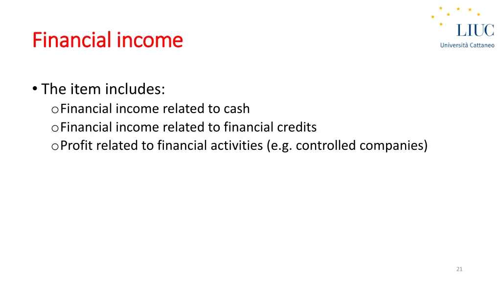 financial financial income