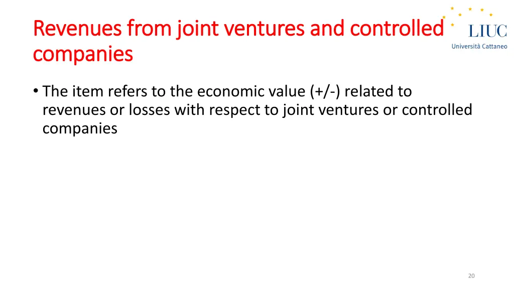 revenues revenues from joint from joint ventures