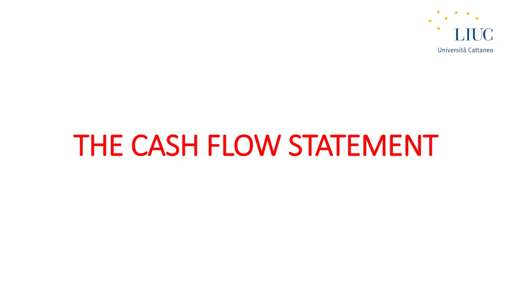 the cash flow statement the cash flow statement