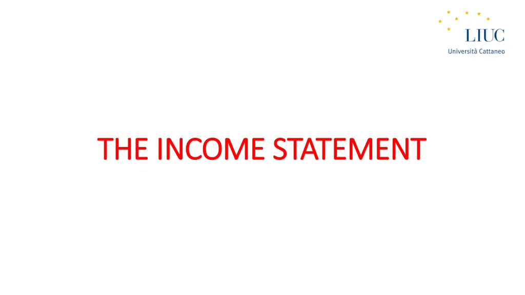 the income statement the income statement