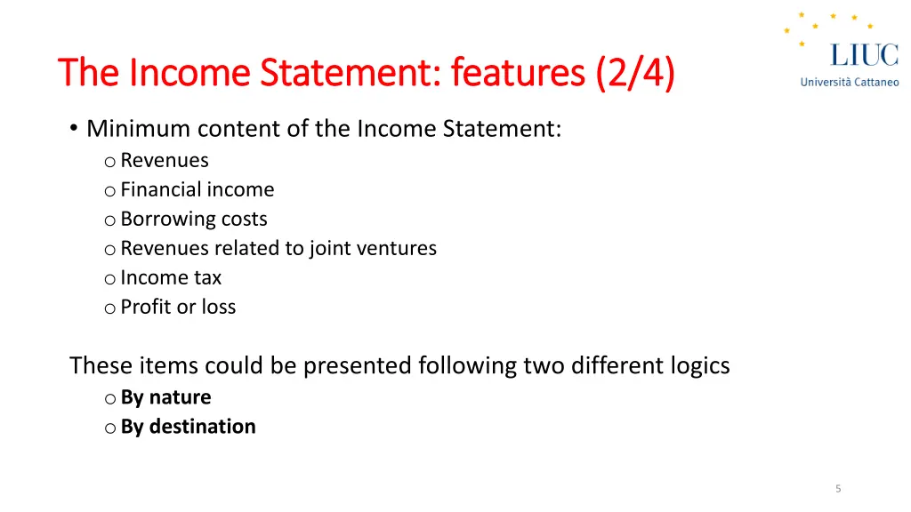 the the income income statement 1